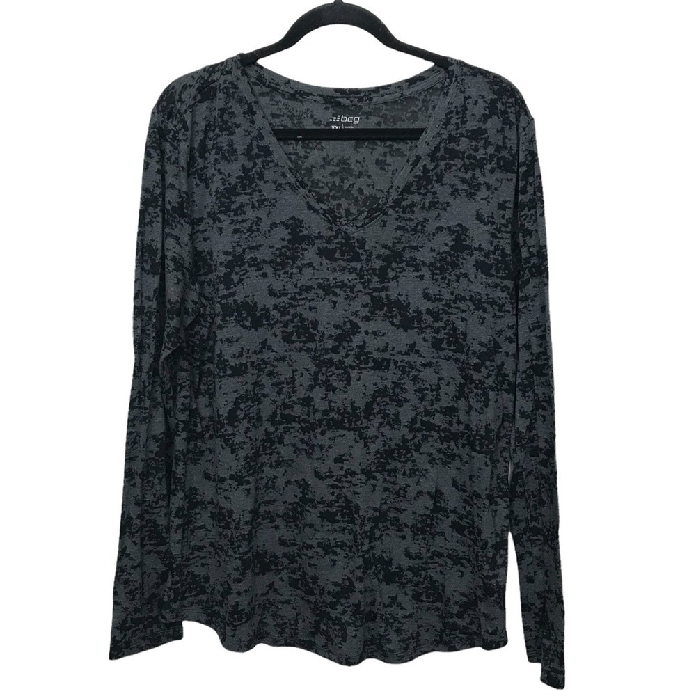 BCG Gray Black Long Sleeve Tee T Shirt XXL